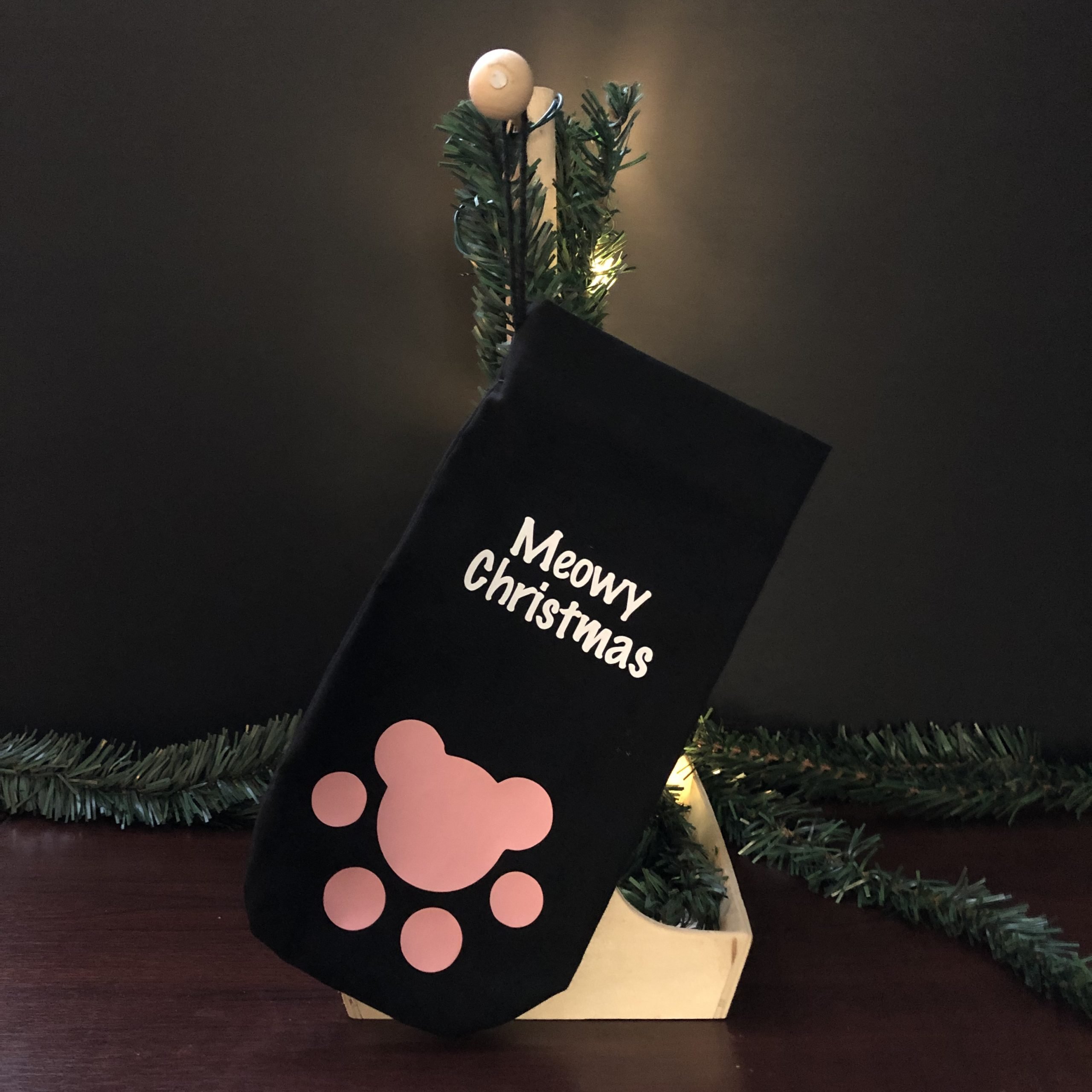 Handmade Cat Christmas Stocking