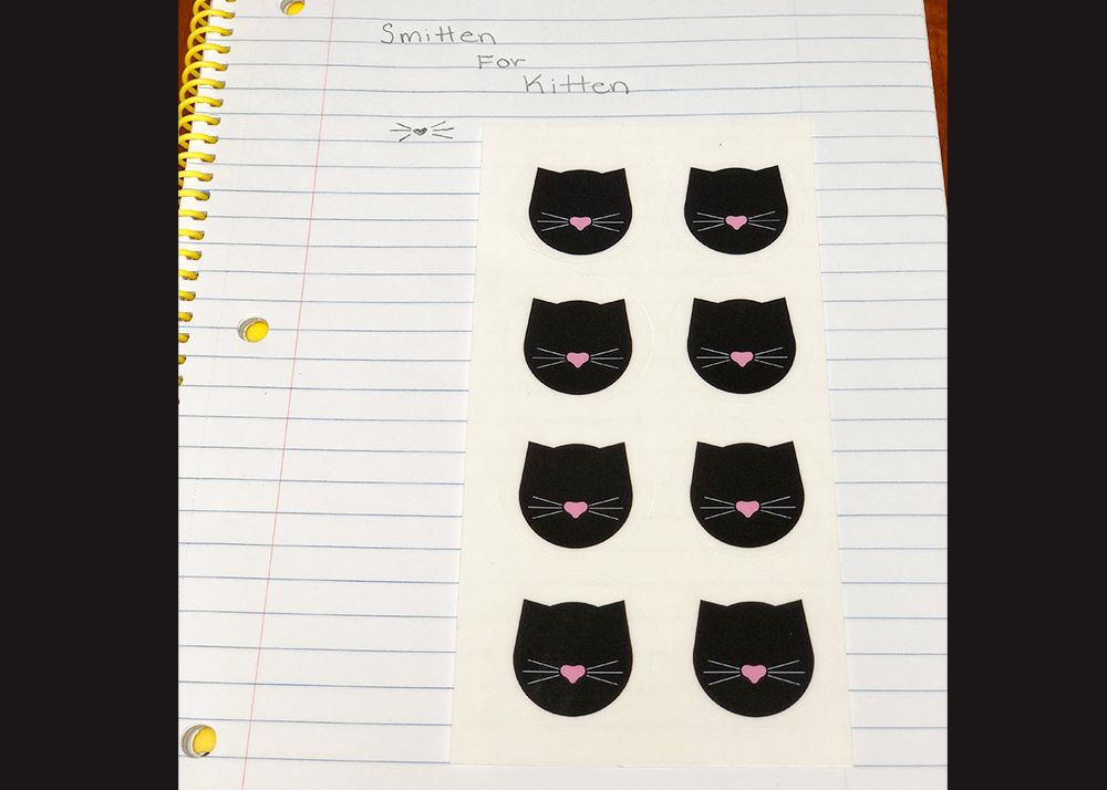 Mister Whiskers Stickers Black