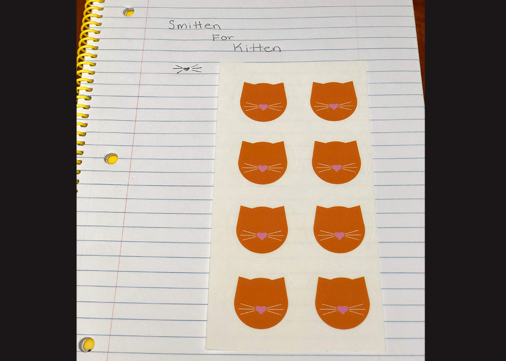 Mister Whiskers Stickers Orange