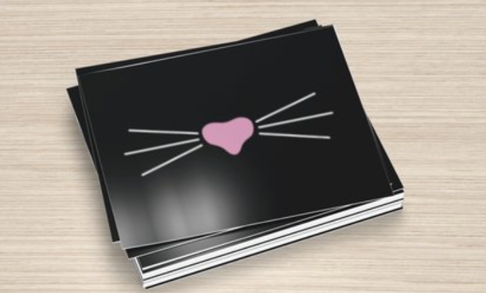 Mr. Whiskers Black Postcards