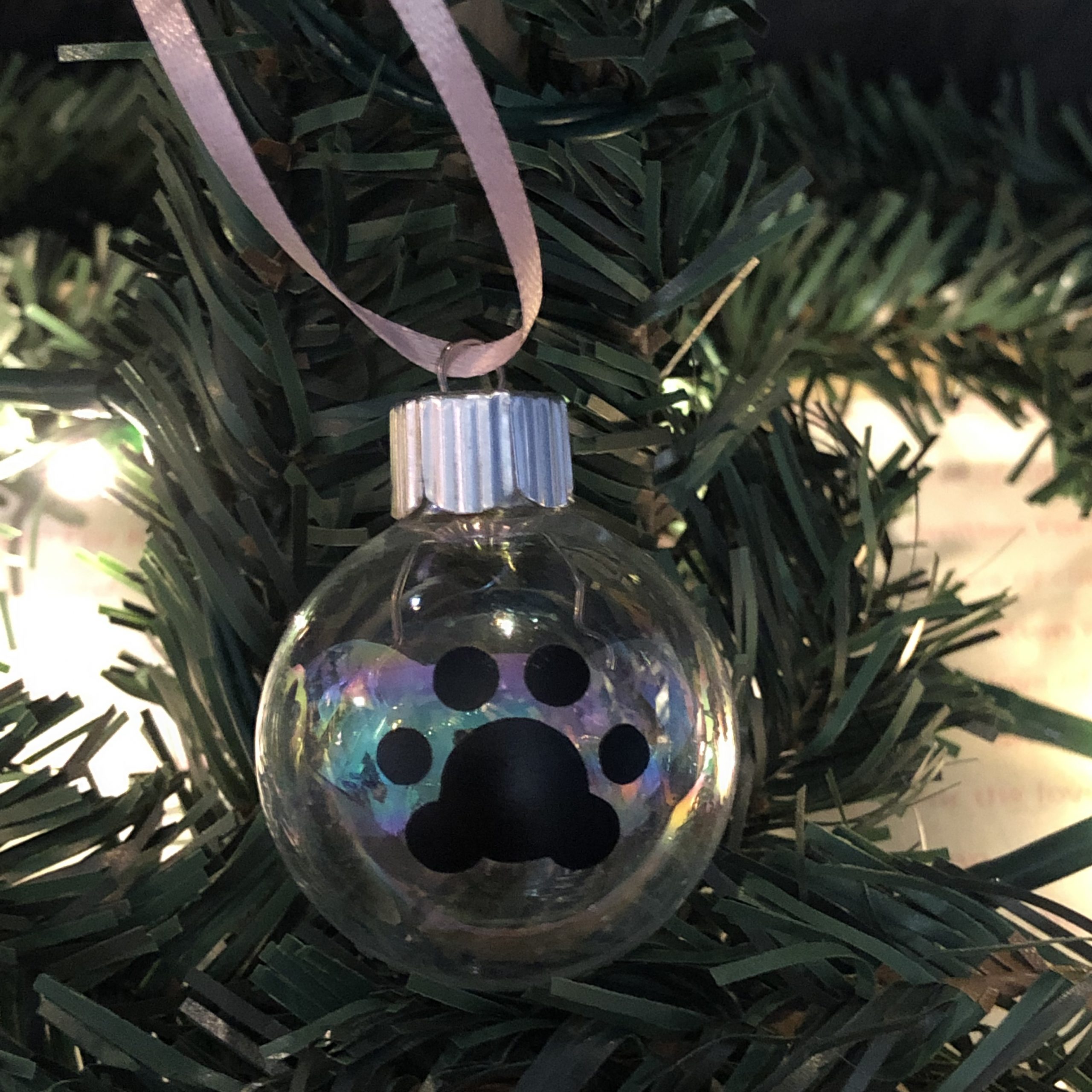 Small Glass Ornament in Black