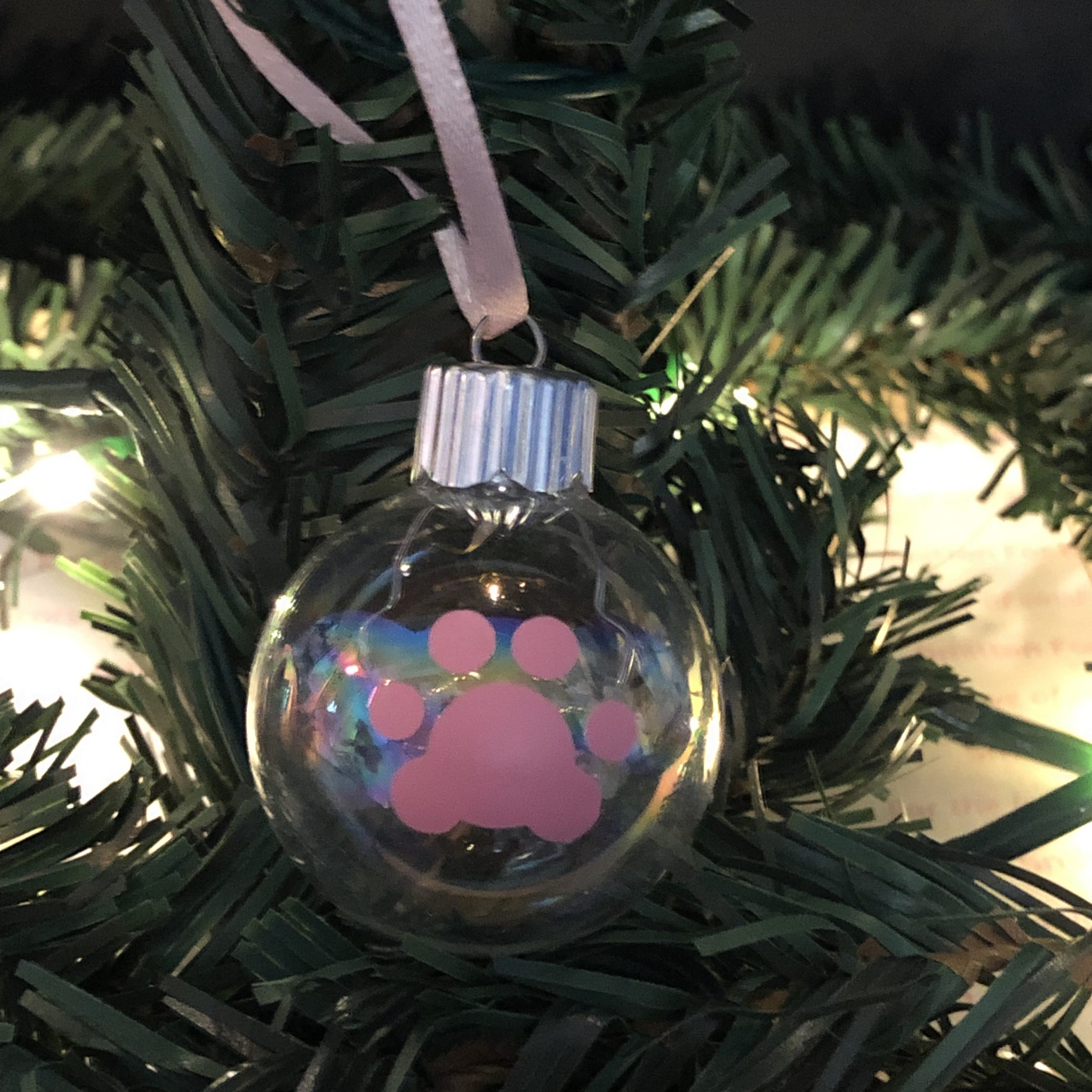 Small Glass Ornament in Pink