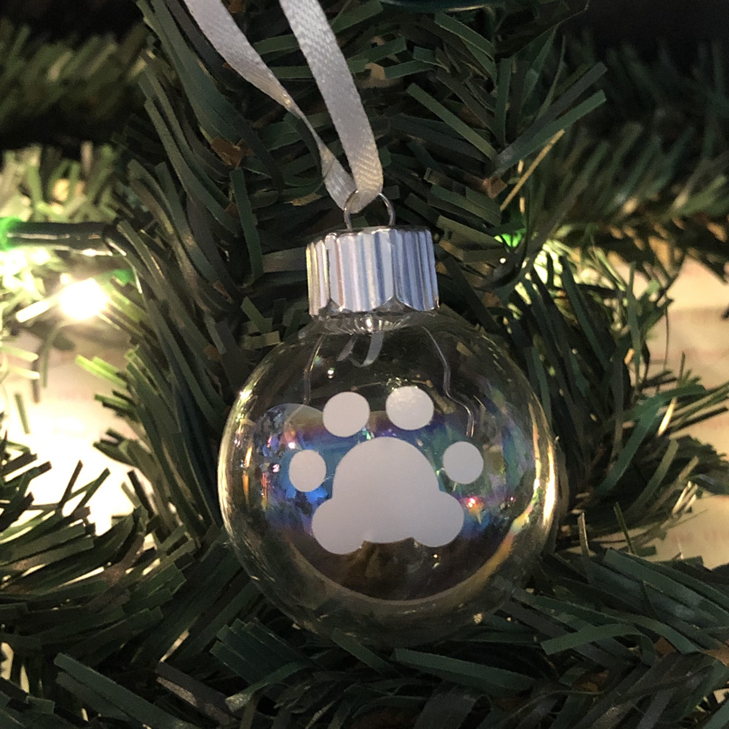 Small Glass Ornament in White